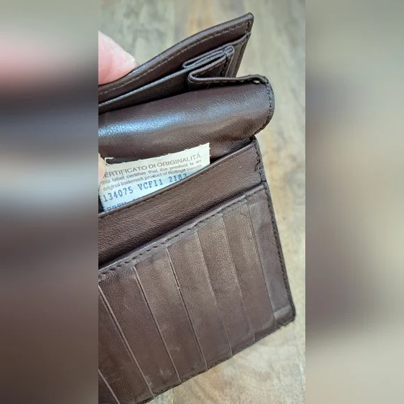 Bottega Veneta Intreccaito Black Brown and Tan Woven Wallet Clutch